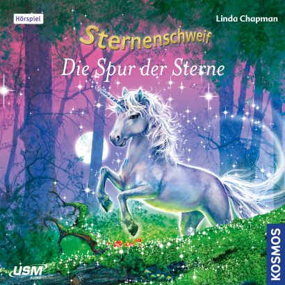 Cover „Sternenschweif Folge 45 Die Spur der Steine“ – Hörspiel für Kinder und Einhorn-Fans