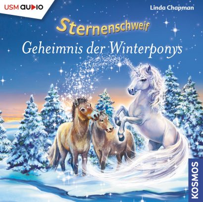 Cover „Sternenschweif Folge 55 Geheimnis der Winterponys“ – Hörspiel für Kinder und Einhorn-Fans