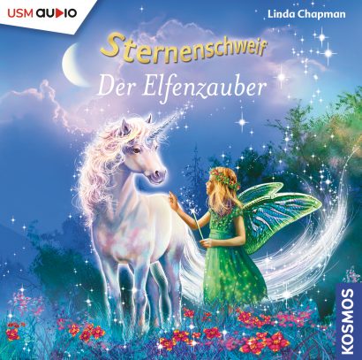 Cover „Sternenschweif Folge 56 Der Elfenzauber“ – Hörspiel für Kinder und Einhorn-Fans