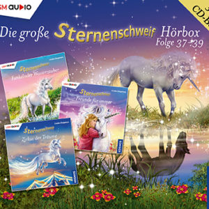 Cover Sternenschweif Hörbox 37 bis 39 – Hörspiel Dreierbox für Kinder und Einhorn-Fans