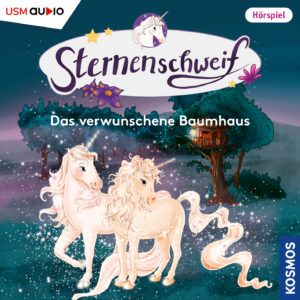 Cover „Sternenschweif Folge 63 Das verwunsche Baumhaus“ – Hörspiel für Kinder und Einhorn-Fans