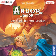 Andor Junior – Der Fluch des roten Drachen – Folge 1 Hörspielreihe für Kinder Cover Andor Junior - Der Fluch des roten Drachen - Folge 1 der Kinderhörspielreihe von Jens Baumeister