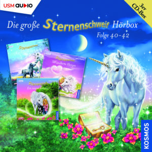 Cover „Sternenschweif Hörbox Folge 40-42“ – Hörspiel für Kinder und Einhorn-Fans