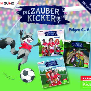 Cover Die Zauberkicker: Hörspielbox 2 - Folge 4-6 der kicker Kids Kinderhörspielreihe