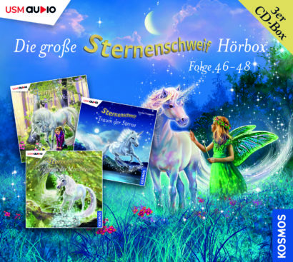 Die große Sternenschweif Hörbox Folge 46-48 – 3 Hörspiele für Kinder und Einhorn-Fans Cover „Sternenschweif Hörbox Folge 46-48“